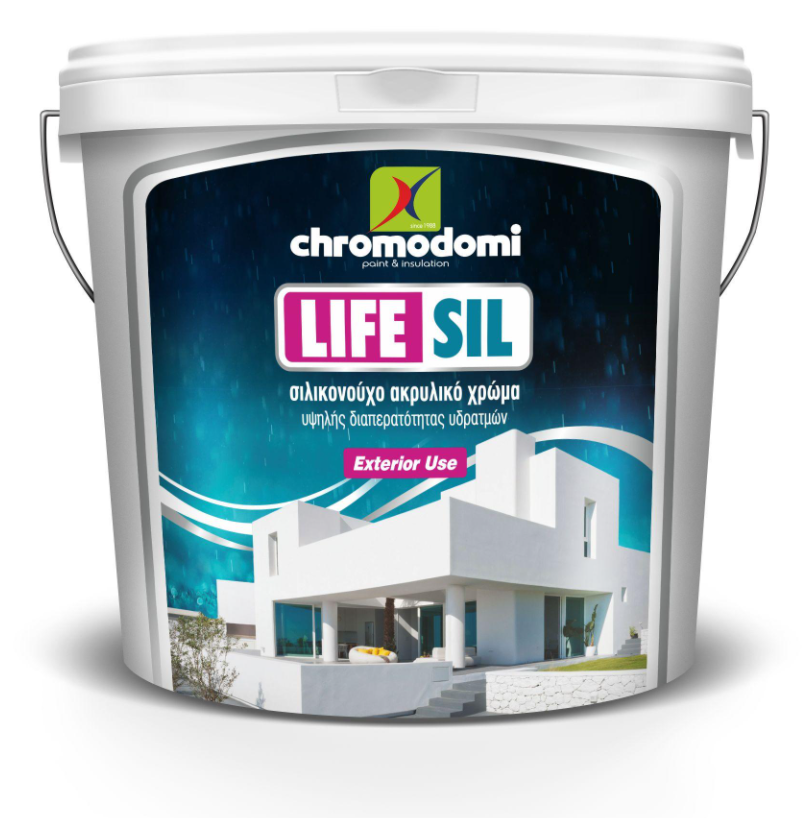 სილიკონიანი საღებავი ფასადისთვის LIFE SIL 10LT — ექსტერიერის საღებავი